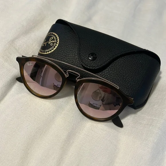 Ray Ban Women’s sunglasses with tortoise frames and rose colored lenses Ray-Ban RB5510 - Cat Eye Pink Tortoise Frame Glasses For  main image 3